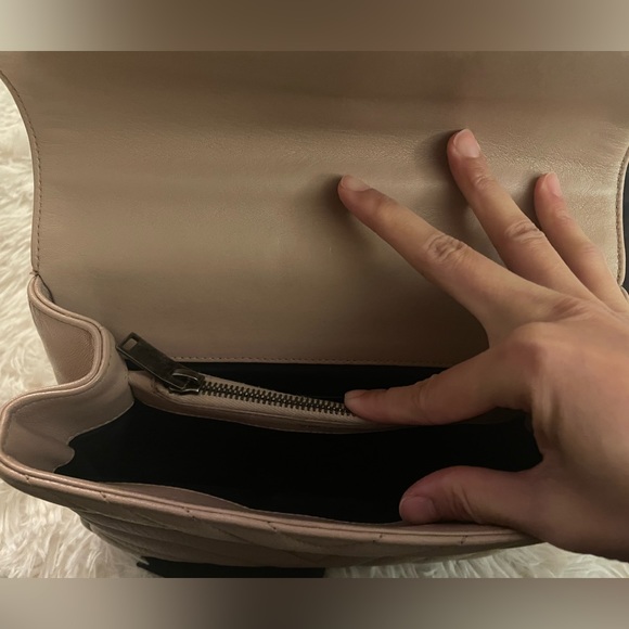 YSL medium college bag in beige color - Picture 9 of 14